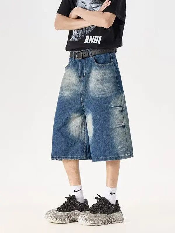 Japanese Brand Retro loose wide leg casual denim shorts Size US 32 / EU 48 - 2 Thumbnail