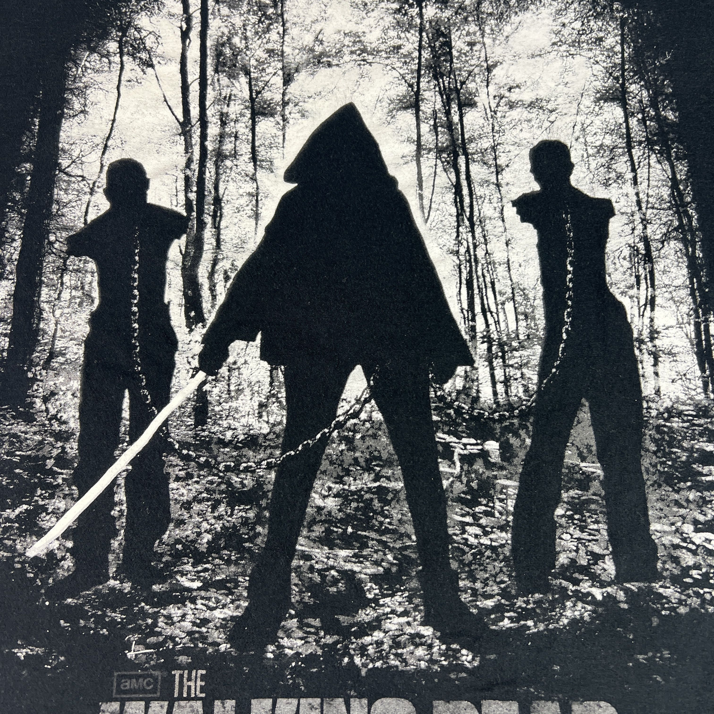 Jerzees The Walking Dead Shirt Black White Michonne Pet Walkers Tee Size US M / EU 48-50 / 2 - 4 Thumbnail