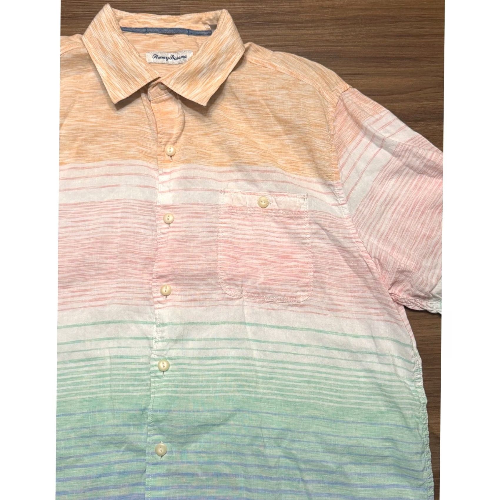 Tommy Bahama Tommy Bahama Mens Shirt Ombre Striped Button-Down L Size US L / EU 52-54 / 3 - 2 Thumbnail