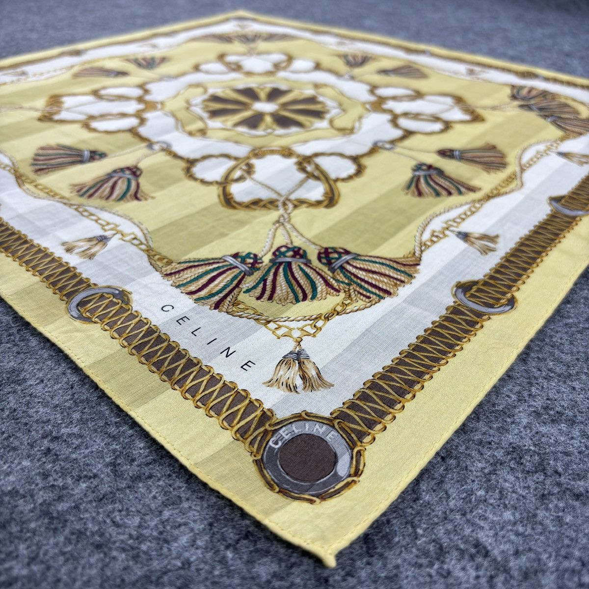 Celine × Vintage Handkerchief # E035 # Bandana # Neckerchief Size ONE SIZE - 5 Thumbnail