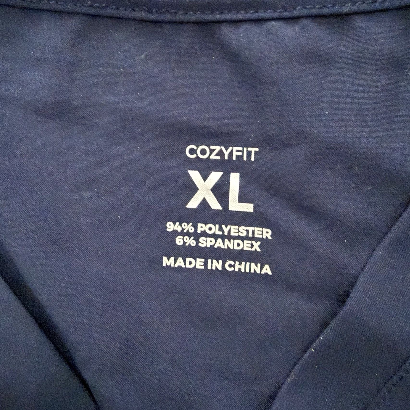 Vintage Cozy Fit Scrub Top Womens XL Navy Blue V-Neck 2 Pockets Medical Uniform Stretch Size XL / US 12-14 / IT 48-50 - 2 Thumbnail