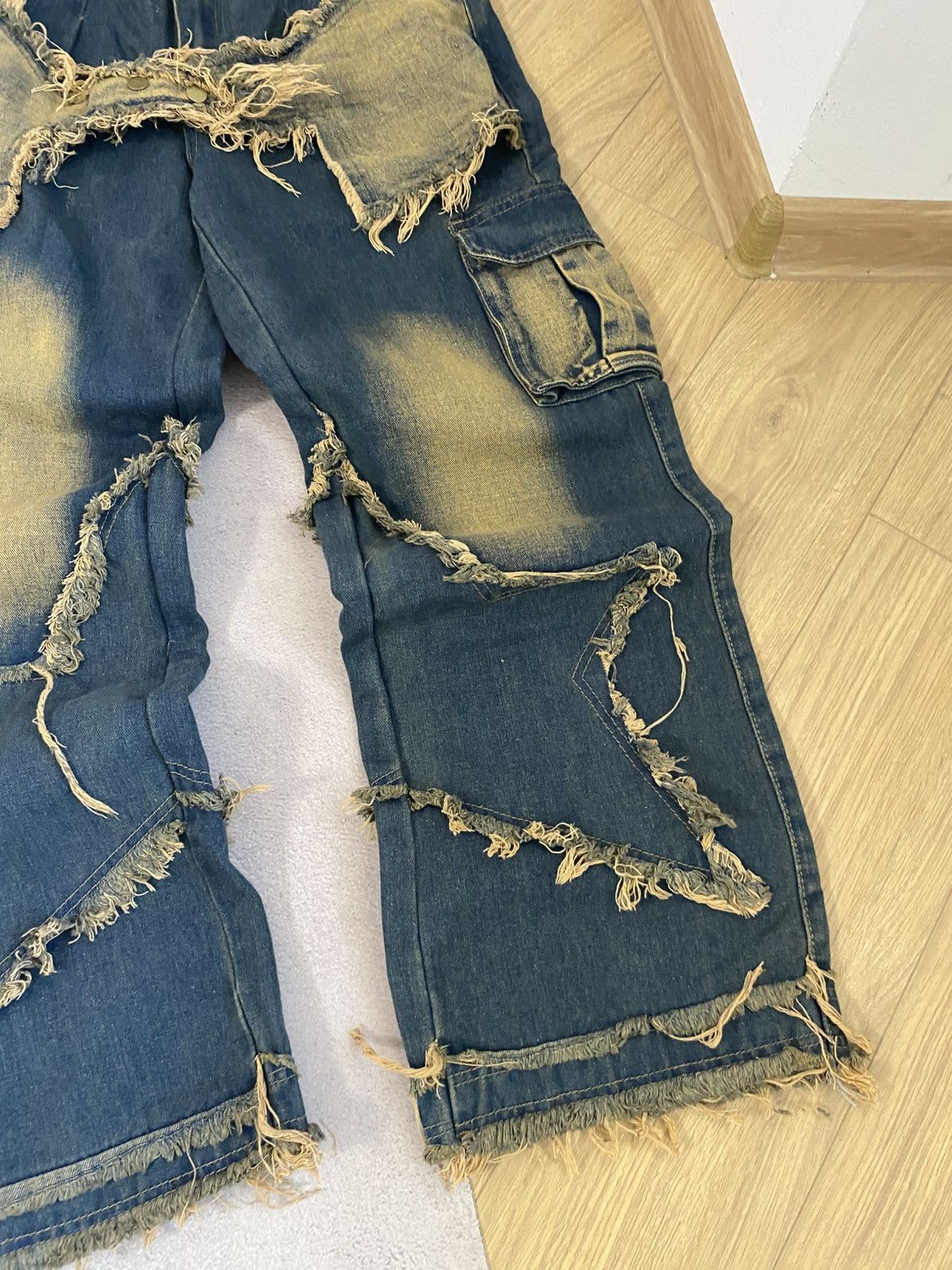 Japanese Brand × Vintage Japanese Baggy Tornado Mart style y2k Pants Jeans Size US 32 / EU 48 - 3 Thumbnail