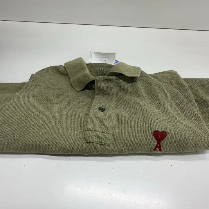 AMI AMIPARIS Cotton Fit Green Polo Shirt -2507 Size US L / EU 52-54 / 3 - 9 Thumbnail