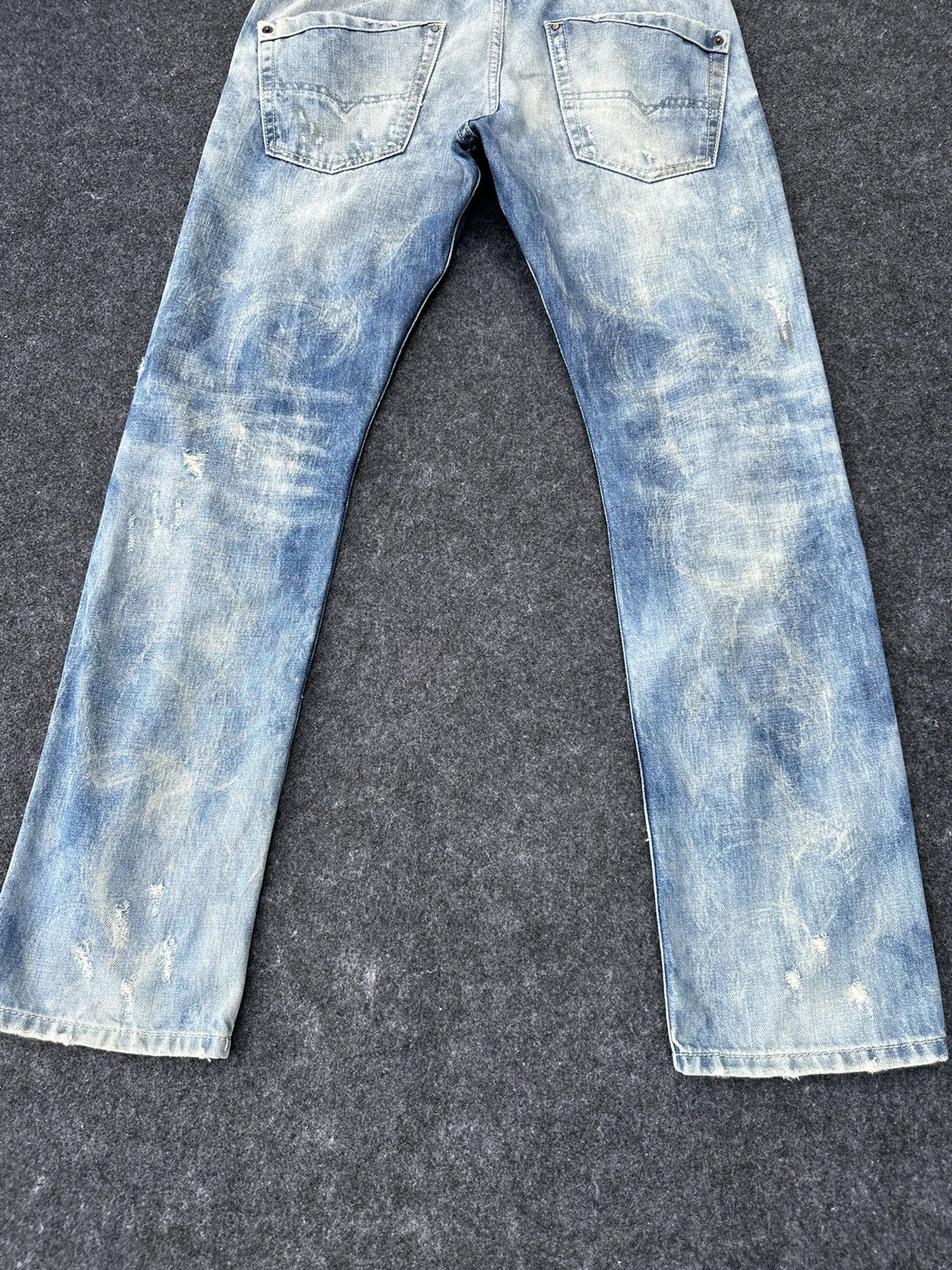Beauty Beast × Diesel Diesel Italy Krooley Acid Design Regular Slim Denim D38 Size US 30 / EU 46 - 3 Thumbnail