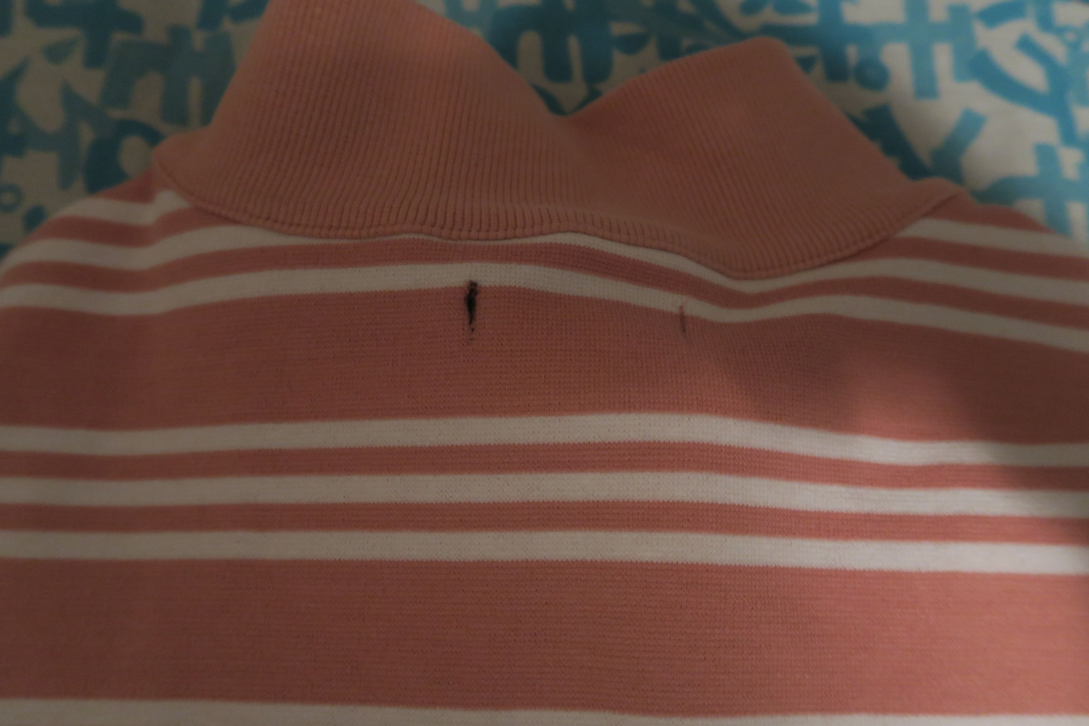 Malbon Malbon Golf Bon Striped 1/4 Zip Pullover Coral Pink Size US L / EU 52-54 / 3 - 10 Thumbnail