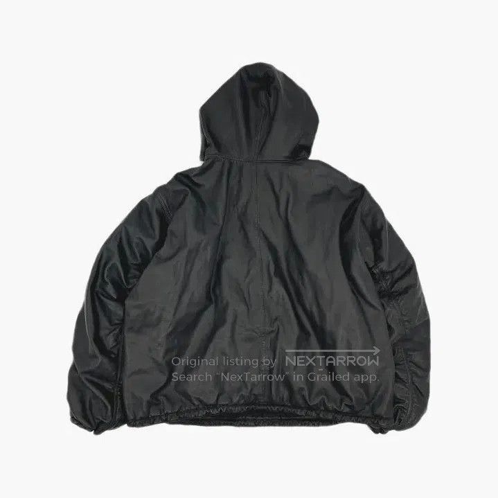 Balenciaga Balenciaga Black Hooded Leather Sweatshirt. Size US M / EU 48-50 / 2 - 3 Thumbnail