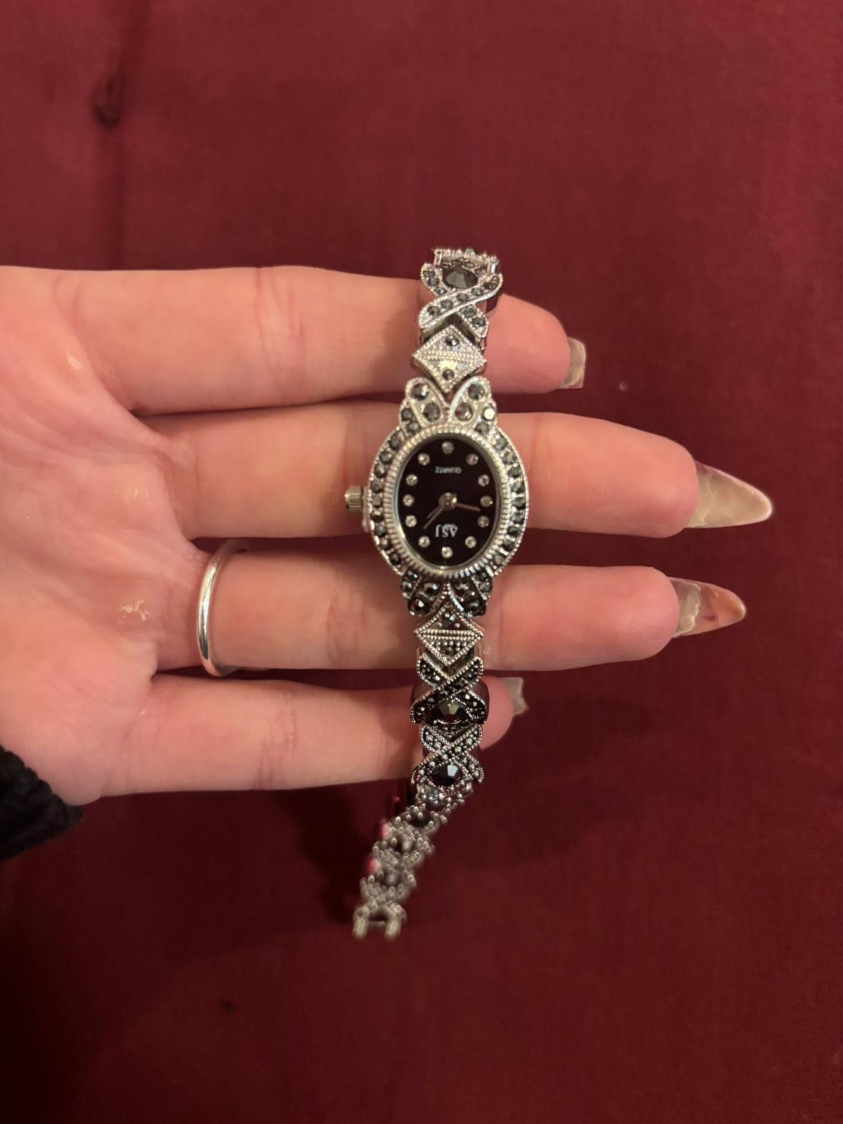 Other Aesthetic cocktail watch (black gem) Size ONE SIZE - 2 Thumbnail