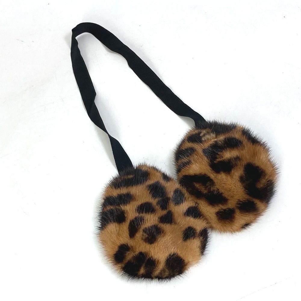 Louis Vuitton Louis Vuitton Leopard Fur Print (Design) (Panthera Pardus) Earmuffs Ear Muffler Warmers Women Brown Size ONE SIZE - 1 Thumbnail