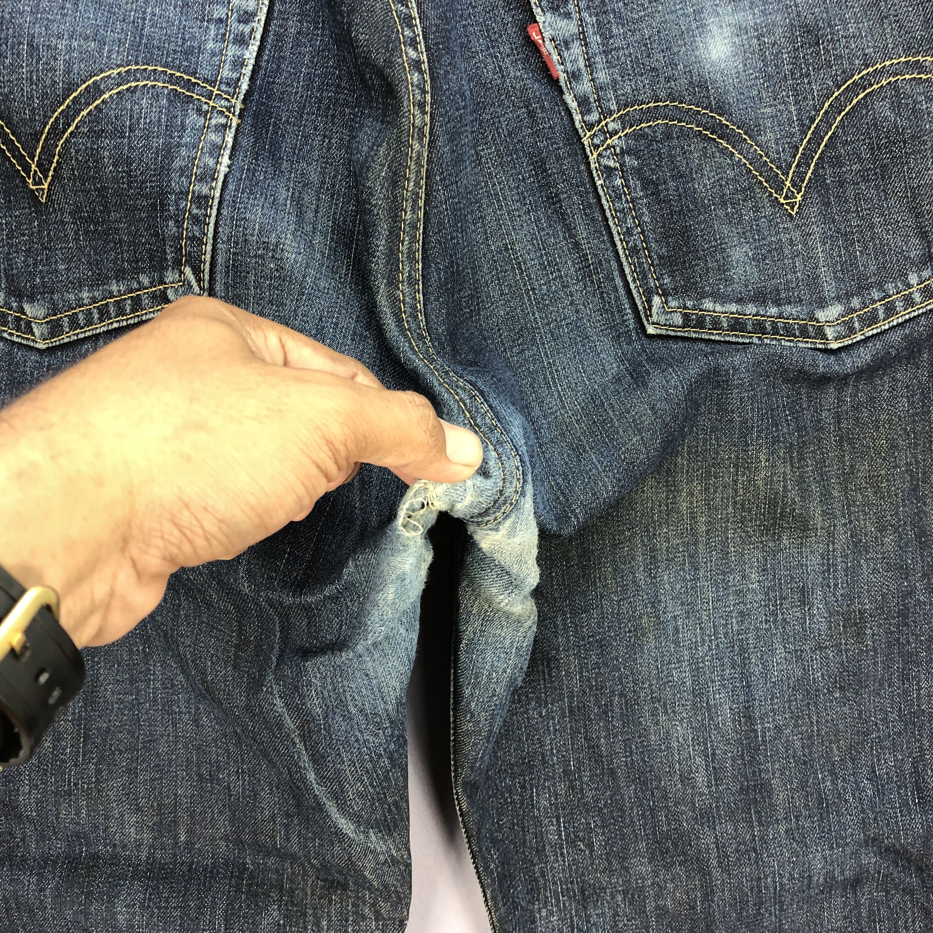 Levi's Vintage Levis 503 Distressed Jeans Levi's Stonewash Denim Size US 32 / EU 48 - 6 Thumbnail