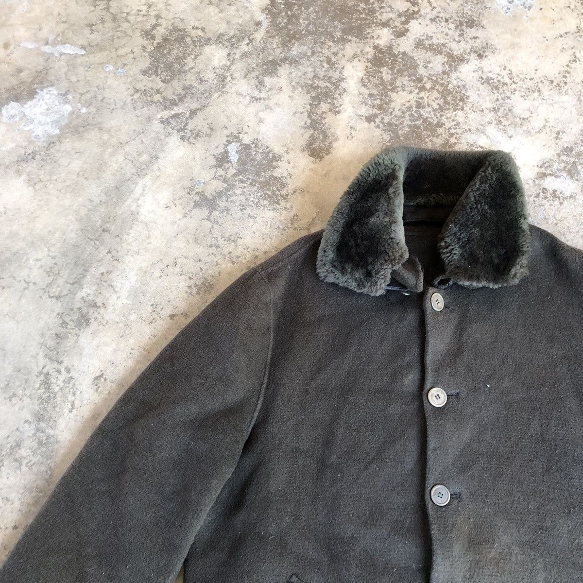 Balmain ❤️Authentic❤️Balmain Handmade Sherpa Collar Wool Heavy Jacket Size US M / EU 48-50 / 2 - 7 Thumbnail
