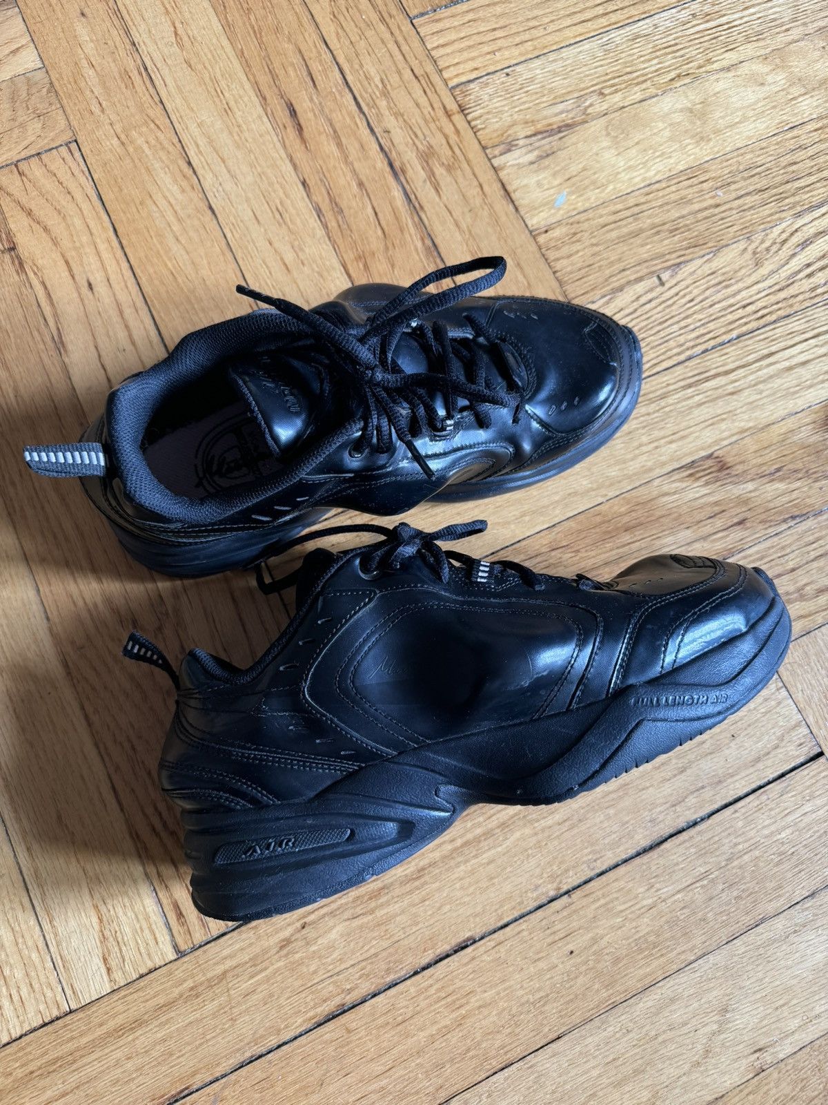 Nike air monarch martine rose black hot sale