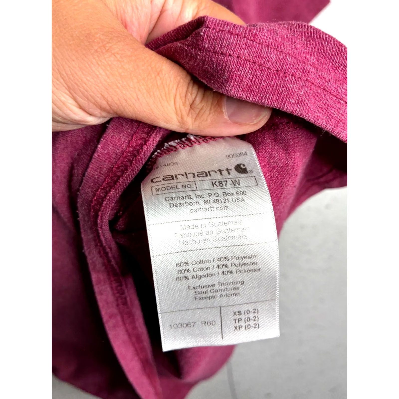 Carhartt Carhartt Shirt Mens XS Maroon Pocket Loose Fit Short Sleeve Crew Neck Size US XS / EU 42 / 0 - 4 Thumbnail