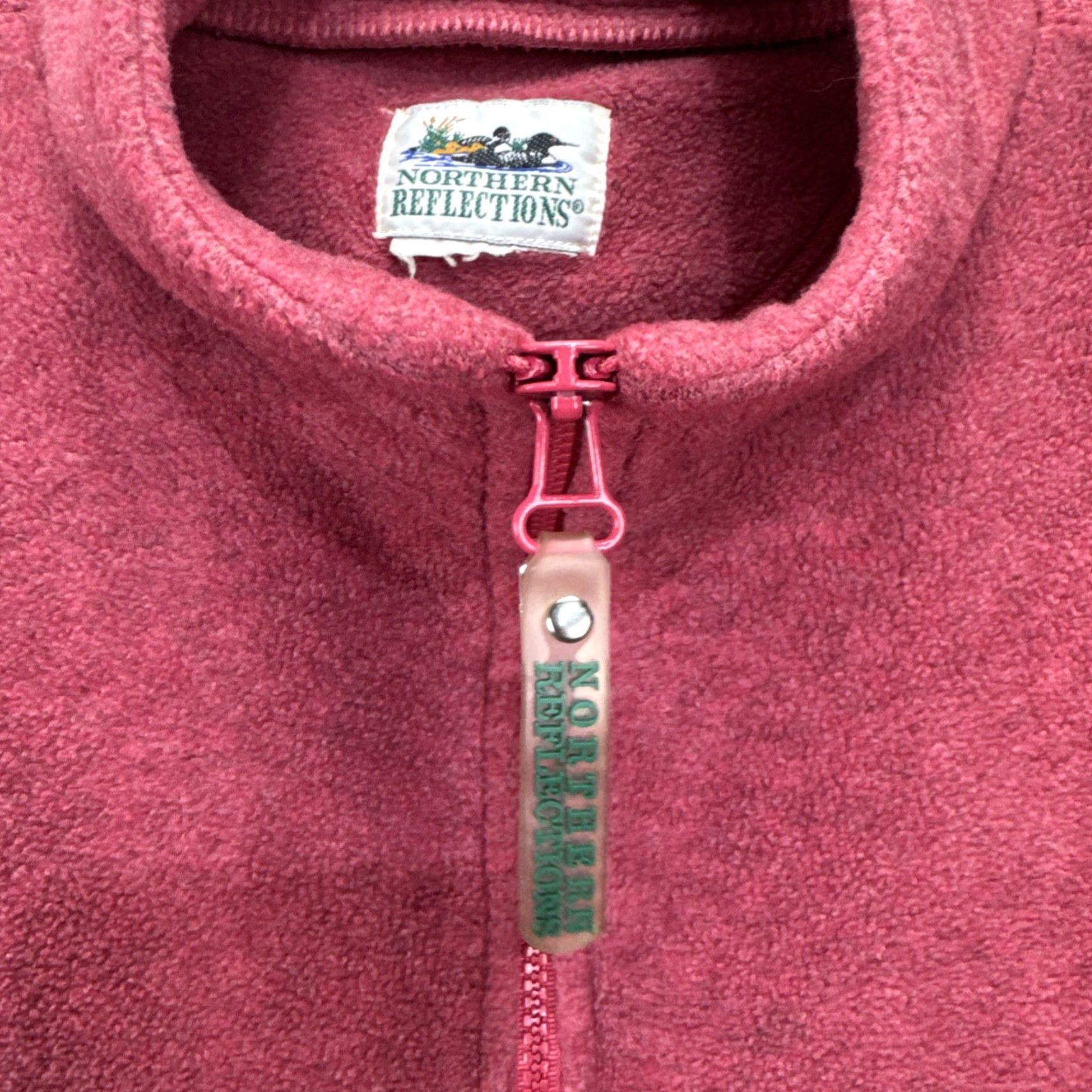 Northern Reflections VINTAGE Northern Reflections 1/4 Zip Pullover Fleece Sweater Womens M Maroon Arts & Crafts 1990s Cat Embroidered Size M / US 6-8 / IT 42-44 - 4 Thumbnail