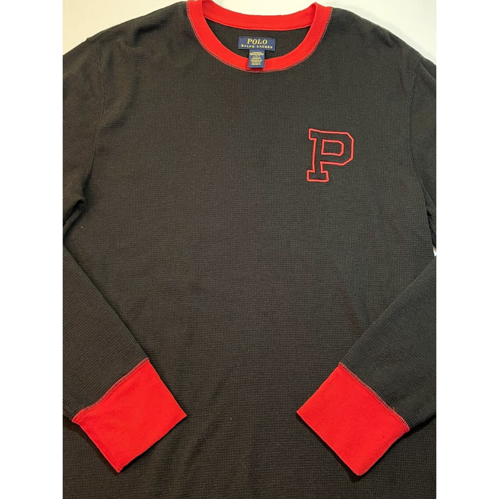 Polo Ralph Lauren Polo Ralph Lauren Men's Long Sleeve Thermal Sleep Shirt, Size L, Black, Classic Sleepwear Size US L / EU 52-54 / 3 - 2 Thumbnail