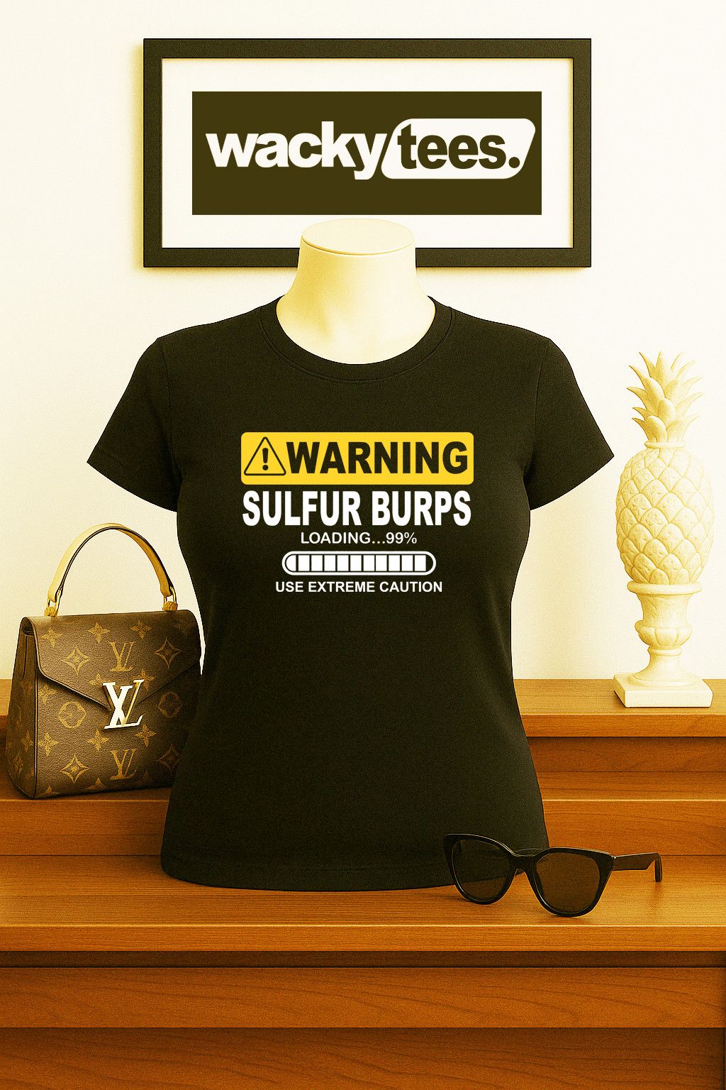 Other Warning Sulfer Stinky Burps Loading Funny Graphic Tee Shirt Size US S / EU 44-46 / 1 - 5 Thumbnail