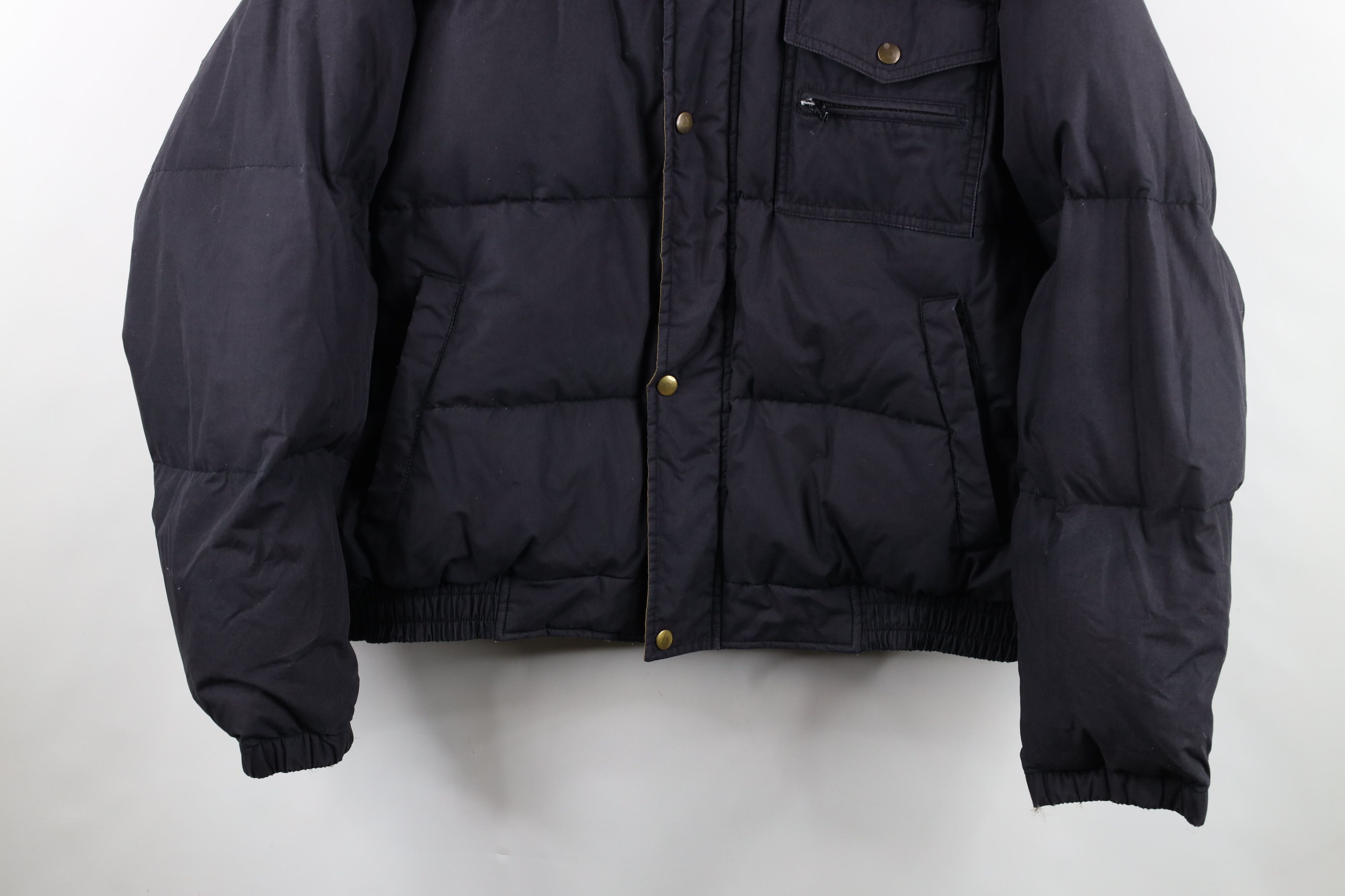 Vintage Vintage 90s Streetwear Duck Down Puffer Jacket Charcoal Gray Size US L / EU 52-54 / 3 - 3 Thumbnail