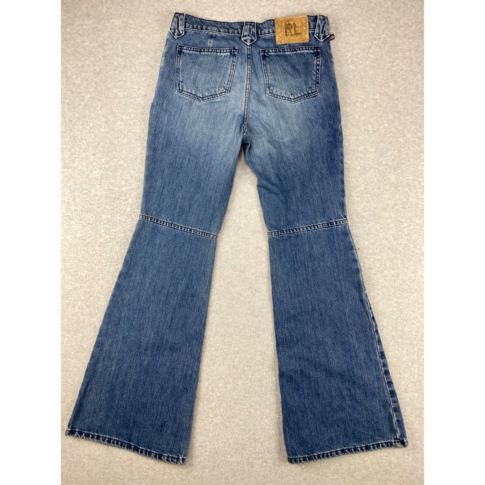Ralph Lauren Ralph Lauren Jeans Womens 4 Knee Seam Flare Horseshoe Belt Loop Vintage Denim RL Jeans Size 27" / US 4 / IT 40 - 6 Thumbnail