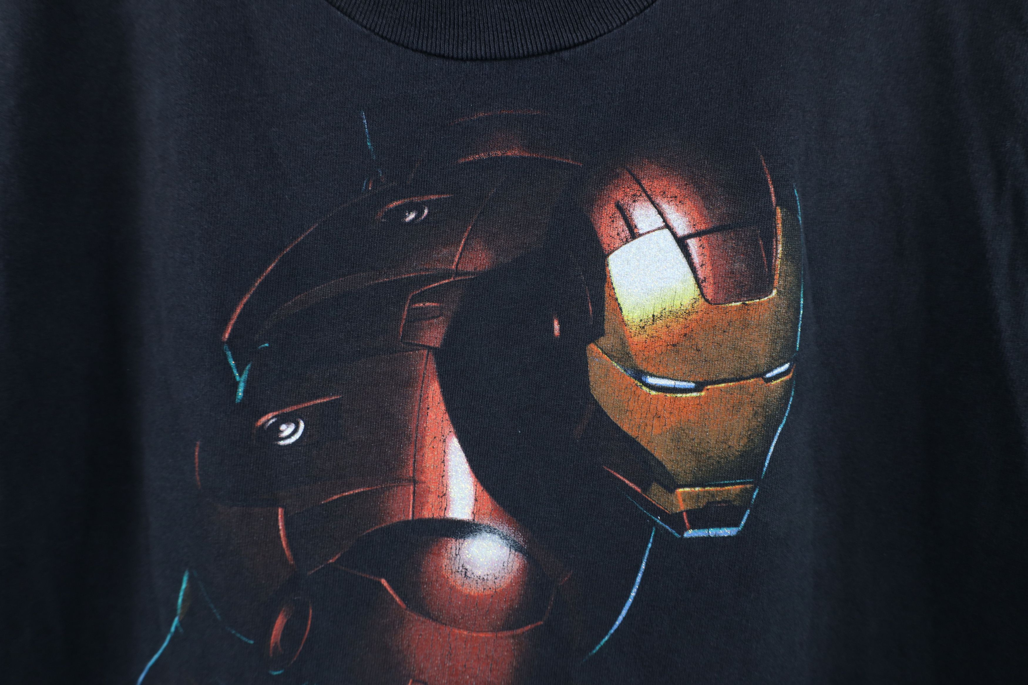 Vintage Vintage Y2K 2008 Marvel Comics Print Iron Man T-Shirt Black Size US L / EU 52-54 / 3 - 5 Thumbnail