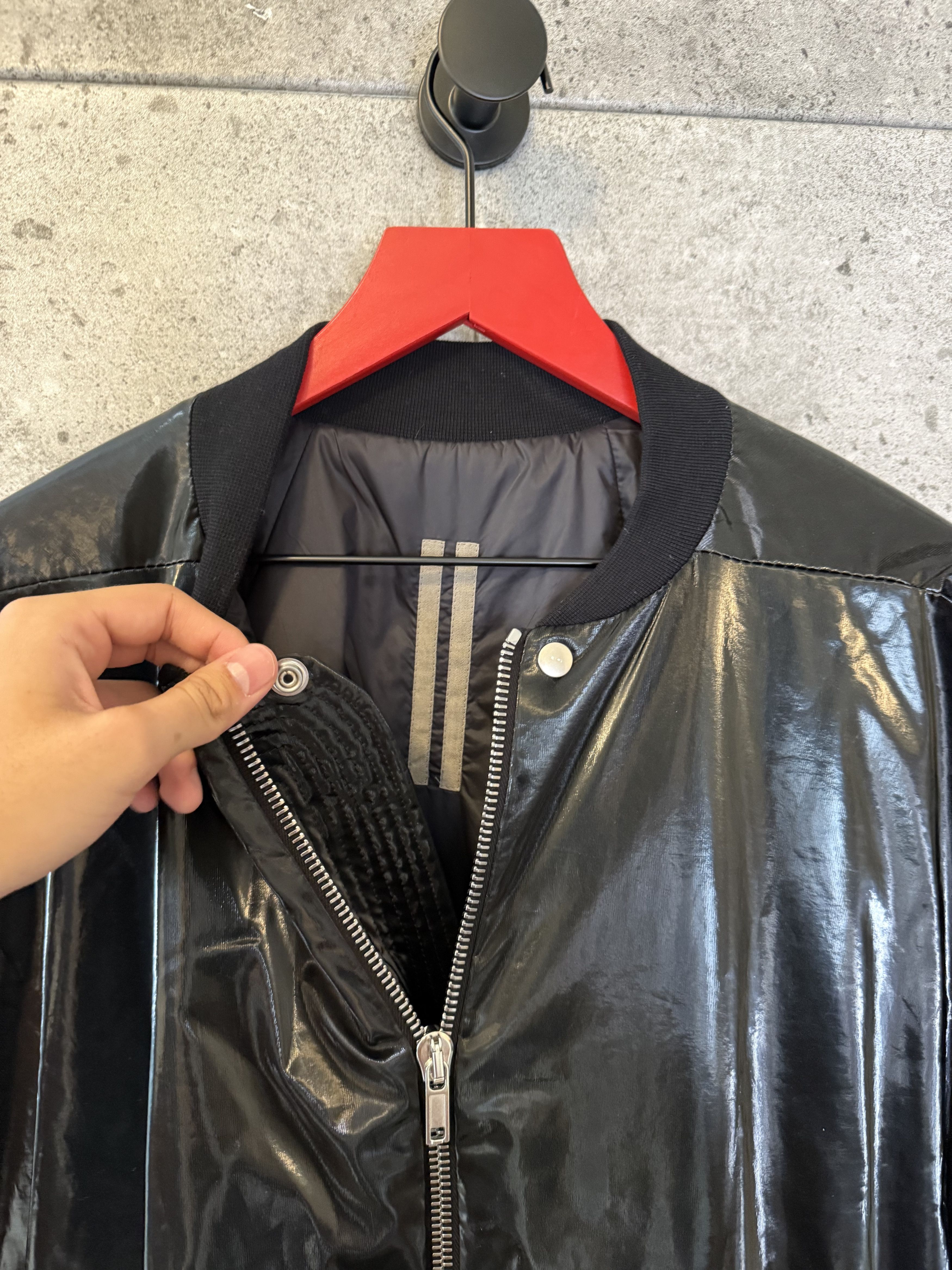 Rick Owens × Rick Owens Drkshdw Rick owens patent jumbo flight bomber jacket Size US XXL / EU 58 / 5 - 4 Thumbnail