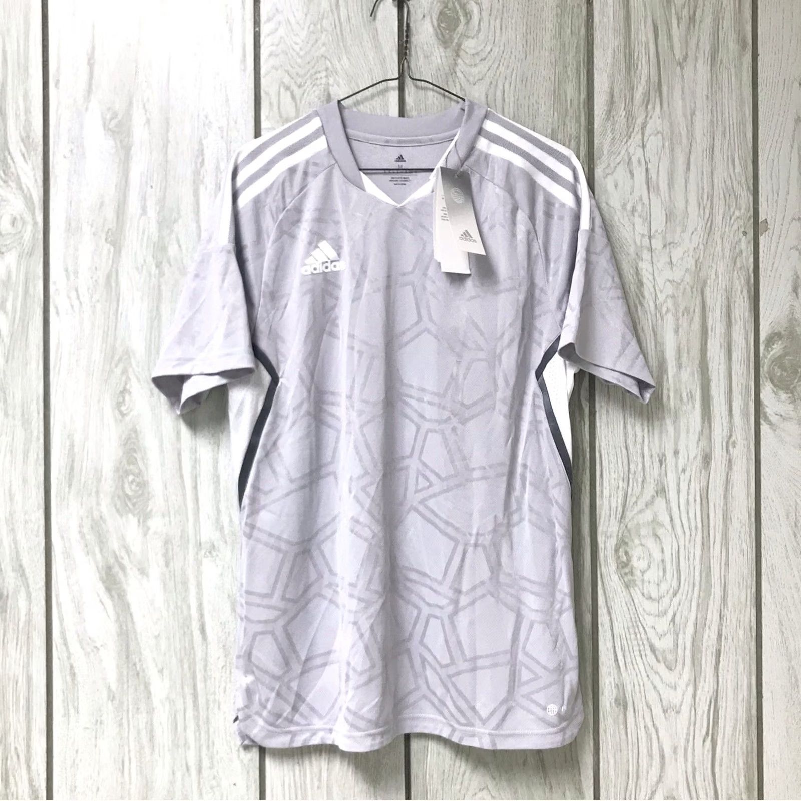 Adidas Adidas Men Gray Red Star #21 Aeroready Performance Football Soccer Jersey M Shirt Size US M / EU 48-50 / 2 - 2 Thumbnail