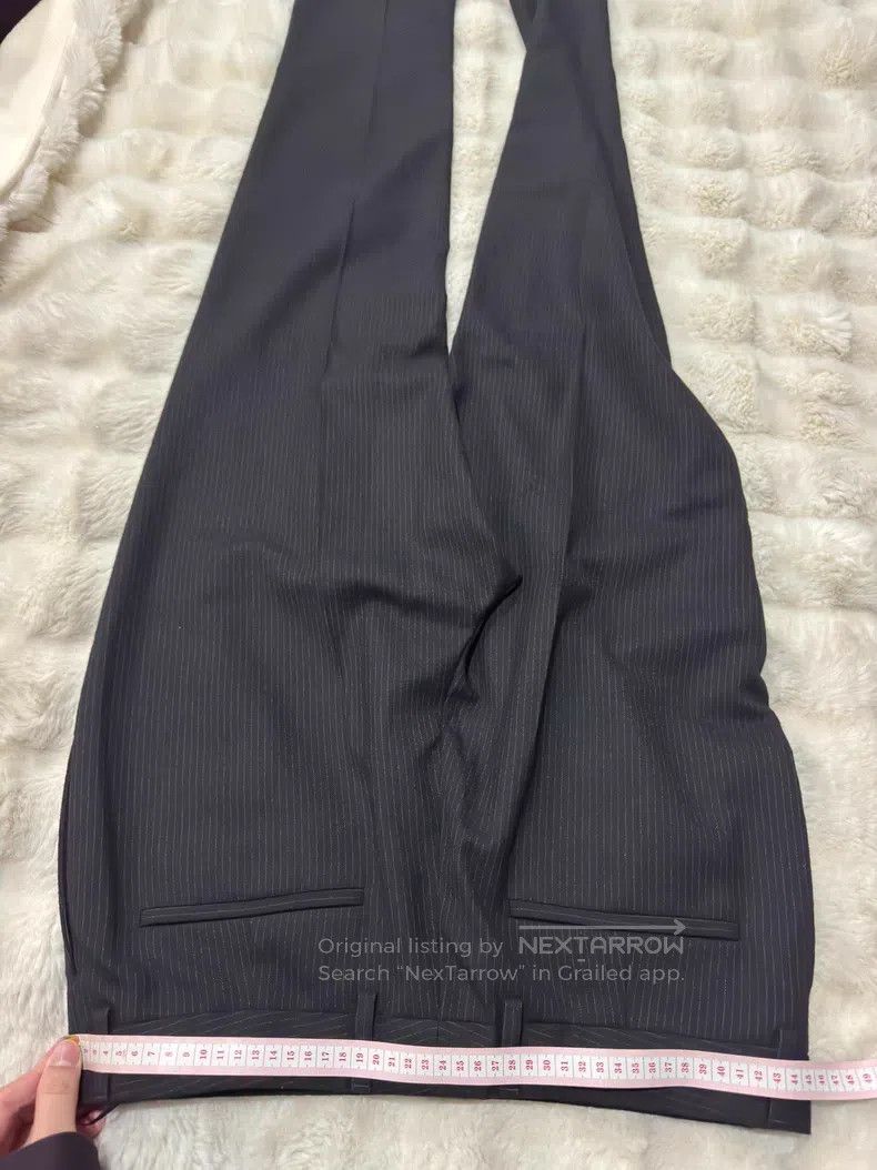 Saint Laurent Paris Saint Laurent Paris Ultra Fine Stripe Flannel Trousers Size US 34 / EU 50 - 7 Thumbnail