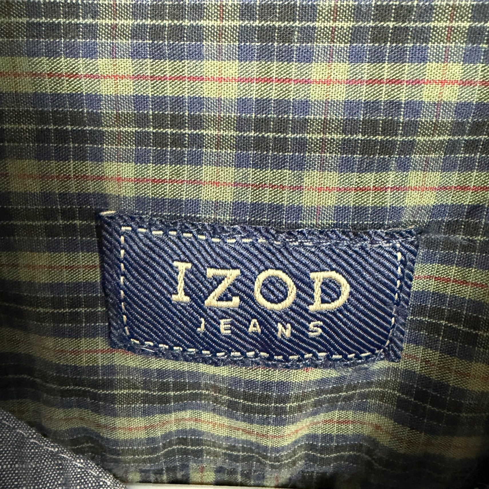 Izod VINTAGE Izod Shirt Mens L Green Plaid 90s Button-Down Casual Long Sleeve Shirts Size US L / EU 52-54 / 3 - 6 Thumbnail