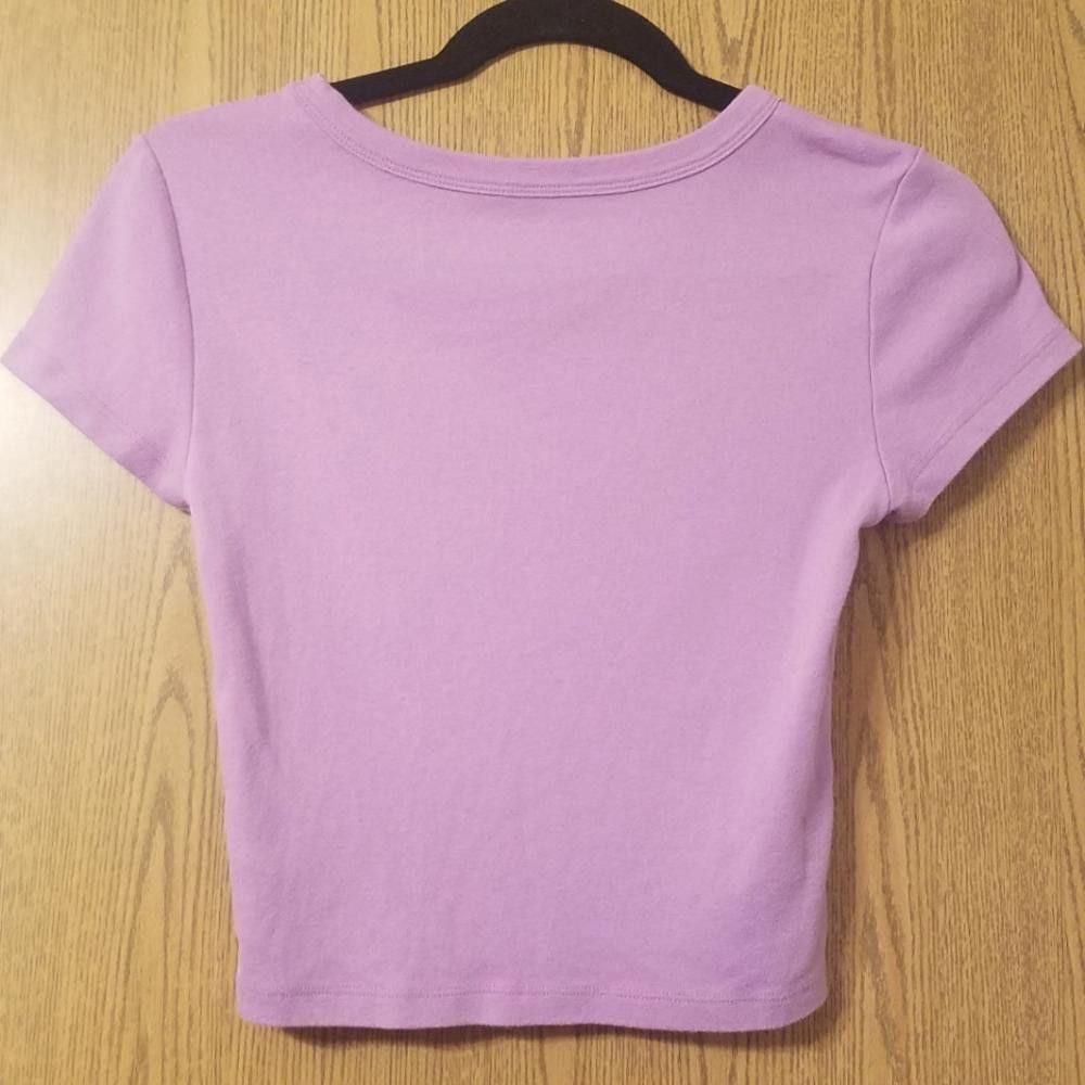 Designer American Eagle Lavender Short Sleeve Top Size Medium Size M / US 6-8 / IT 42-44 - 2 Thumbnail