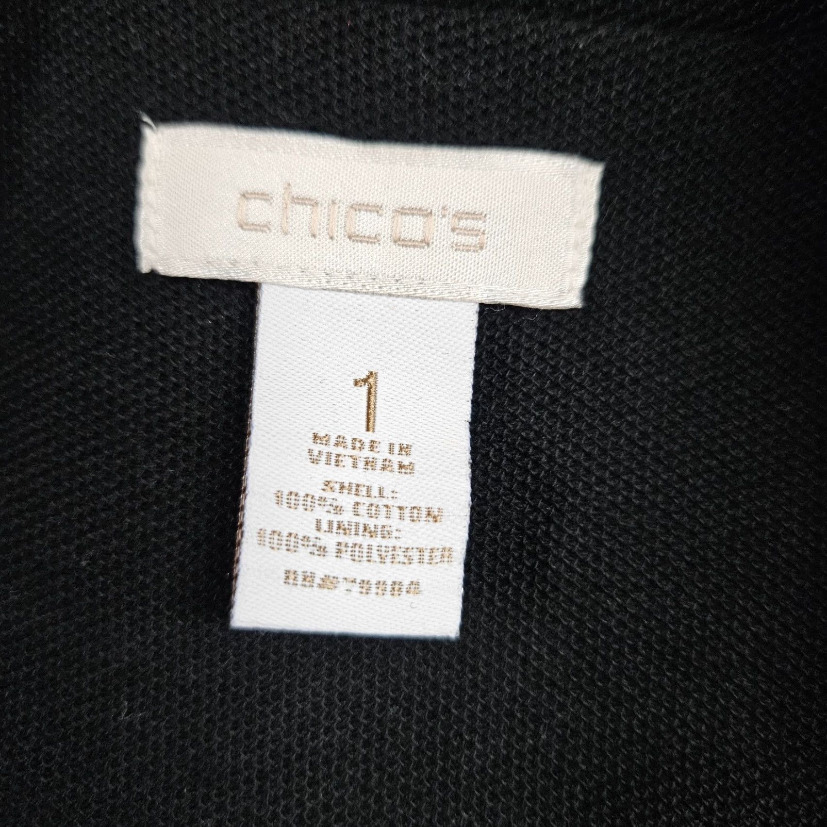 Vintage Chico's Womens Blazer Medium Black Solid Button Front Cotton Blazer Women Adult M Black Button Front Cotton Vintage: No Size M / US 6-8 / IT 42-44 - 4 Thumbnail