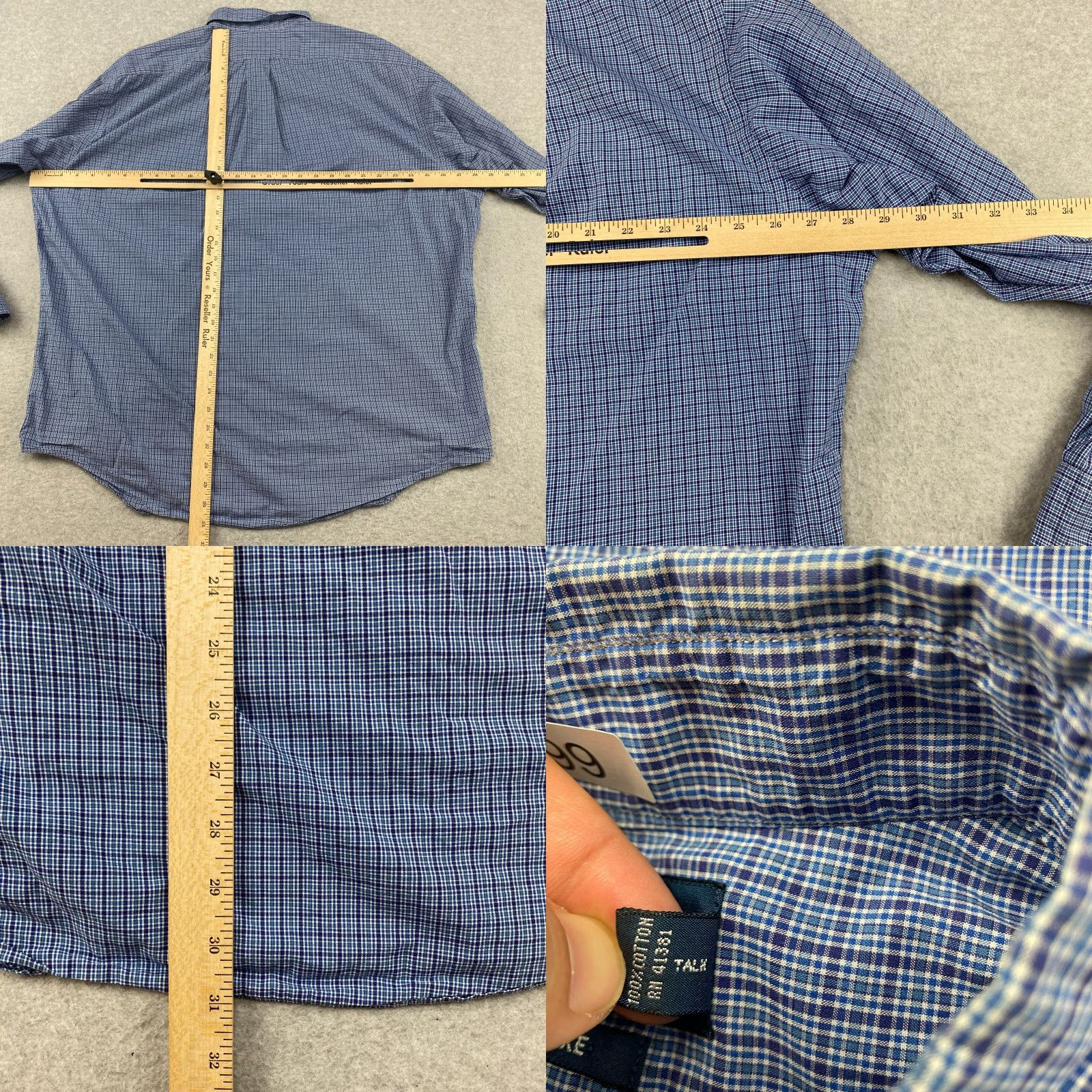 Ralph Lauren Ralph Lauren Blake Button-Down Shirt Mens XL Blue Check Plaid Long Sleeve Pocket Size US XL / EU 56 / 4 - 8 Thumbnail