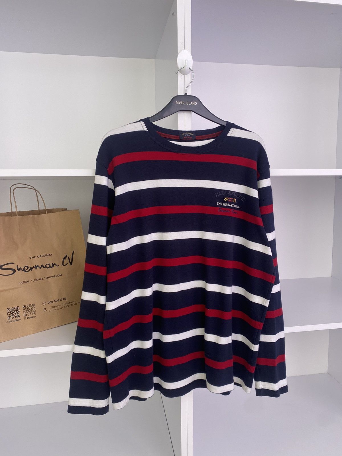 Paul & Shark × Vintage Vintage Paul Shark striped long sleeve shirt Size US XL / EU 56 / 4 - 3 Thumbnail