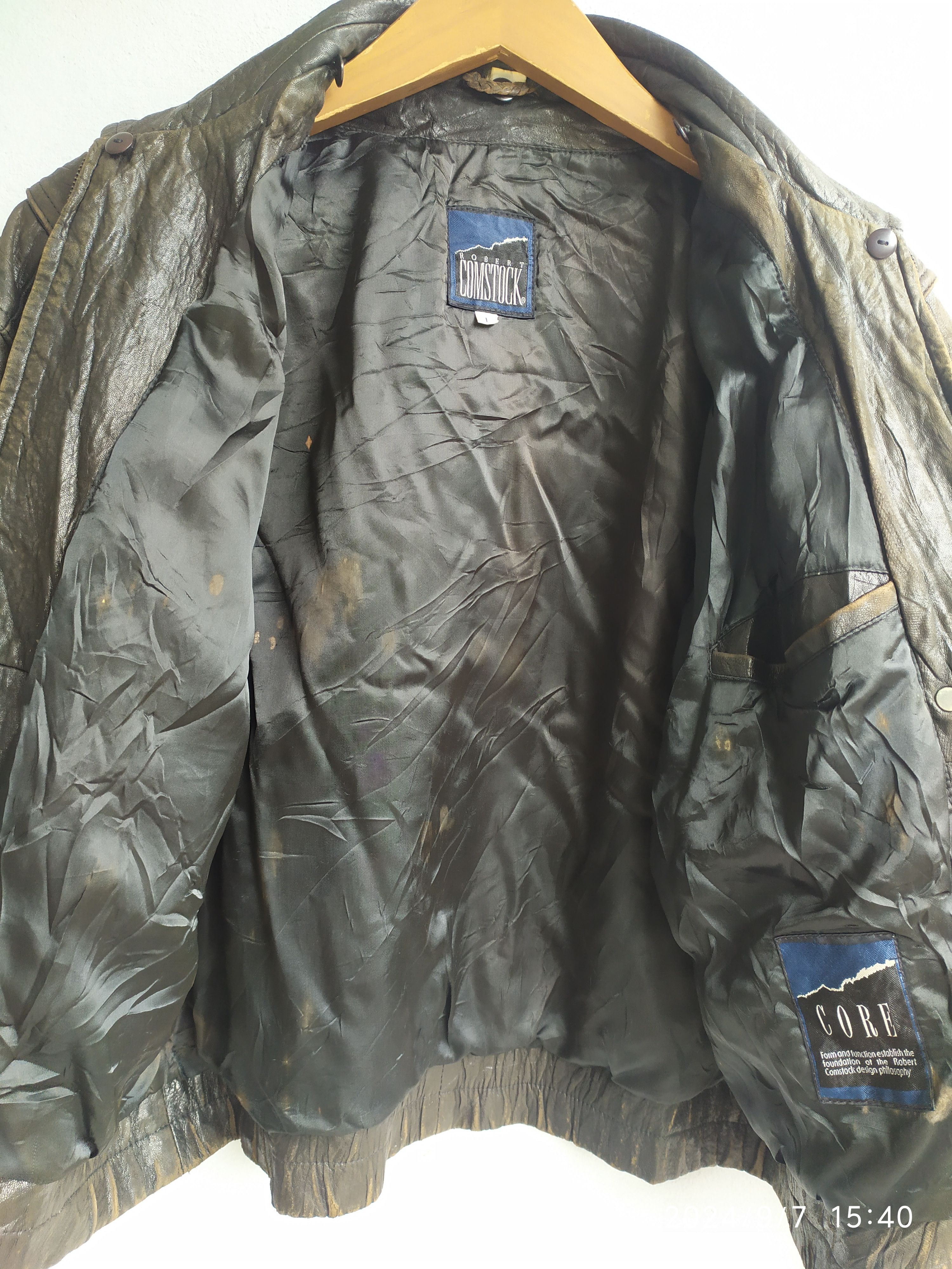 Vintage Vintage Robert Comstock Bikers Leather Jacket Size US L / EU 52-54 / 3 - 9 Thumbnail