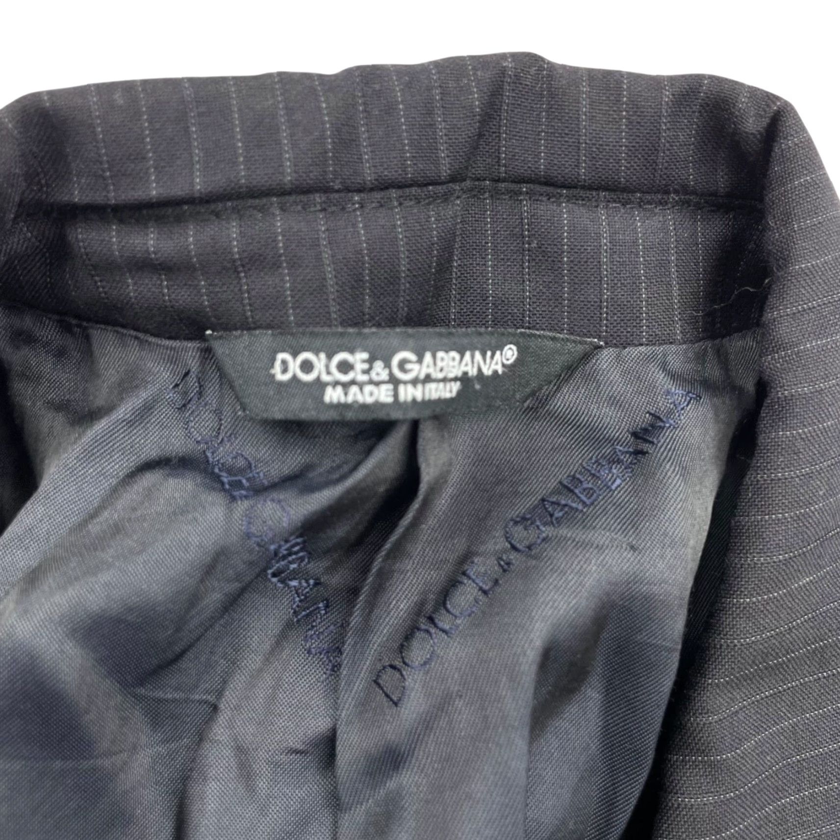 Dolce & Gabbana Dolce & Gabbana Men's 100% Wool 2-Button Blazer Dark Navy Stripe Italy 44R Size 44R - 5 Thumbnail