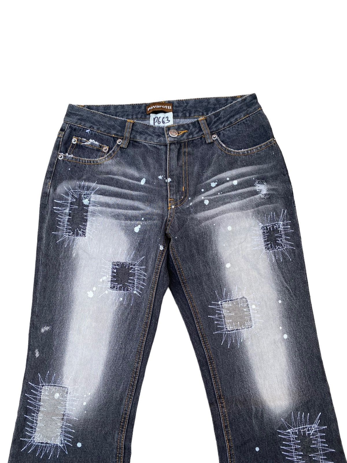 Japanese Brand Pavarotti Patchwork Design Flare Pant Size 27" / US 4 / IT 40 - 3 Thumbnail