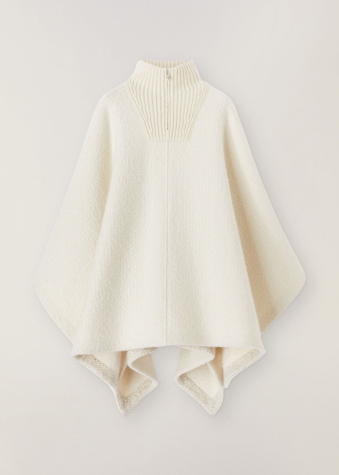 image of Loro Piana O1Loc1C0124 Cashmere Silk Fabric Cape In White, Women's (Size Large)