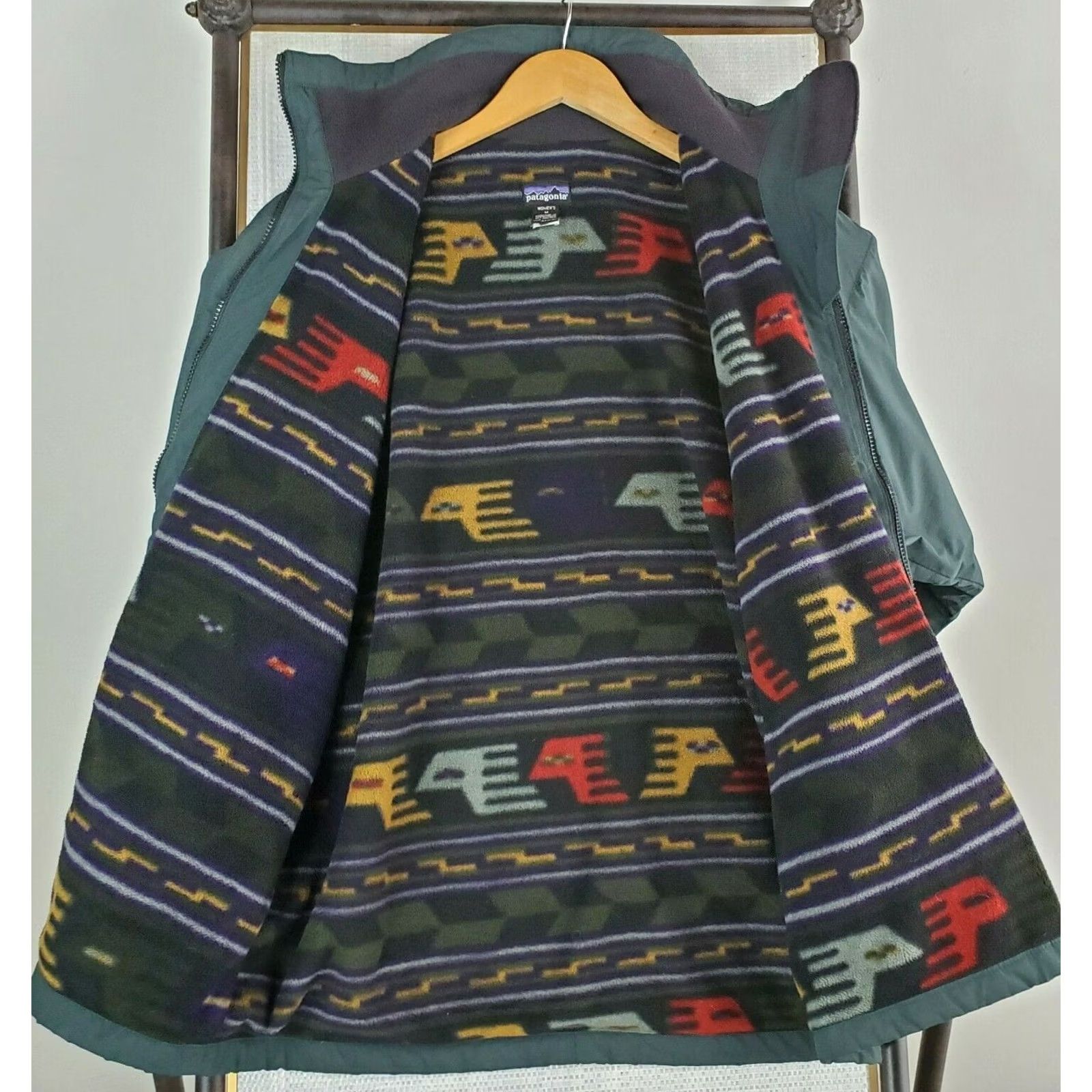 Patagonia VINTAGE Patagonia AZTEC Southwest Women's Medium Softshell Jacket Green USA Made 2005 Parka Windproof Water Resistant Fleece Lined Size M / US 6-8 / IT 42-44 - 5 Thumbnail