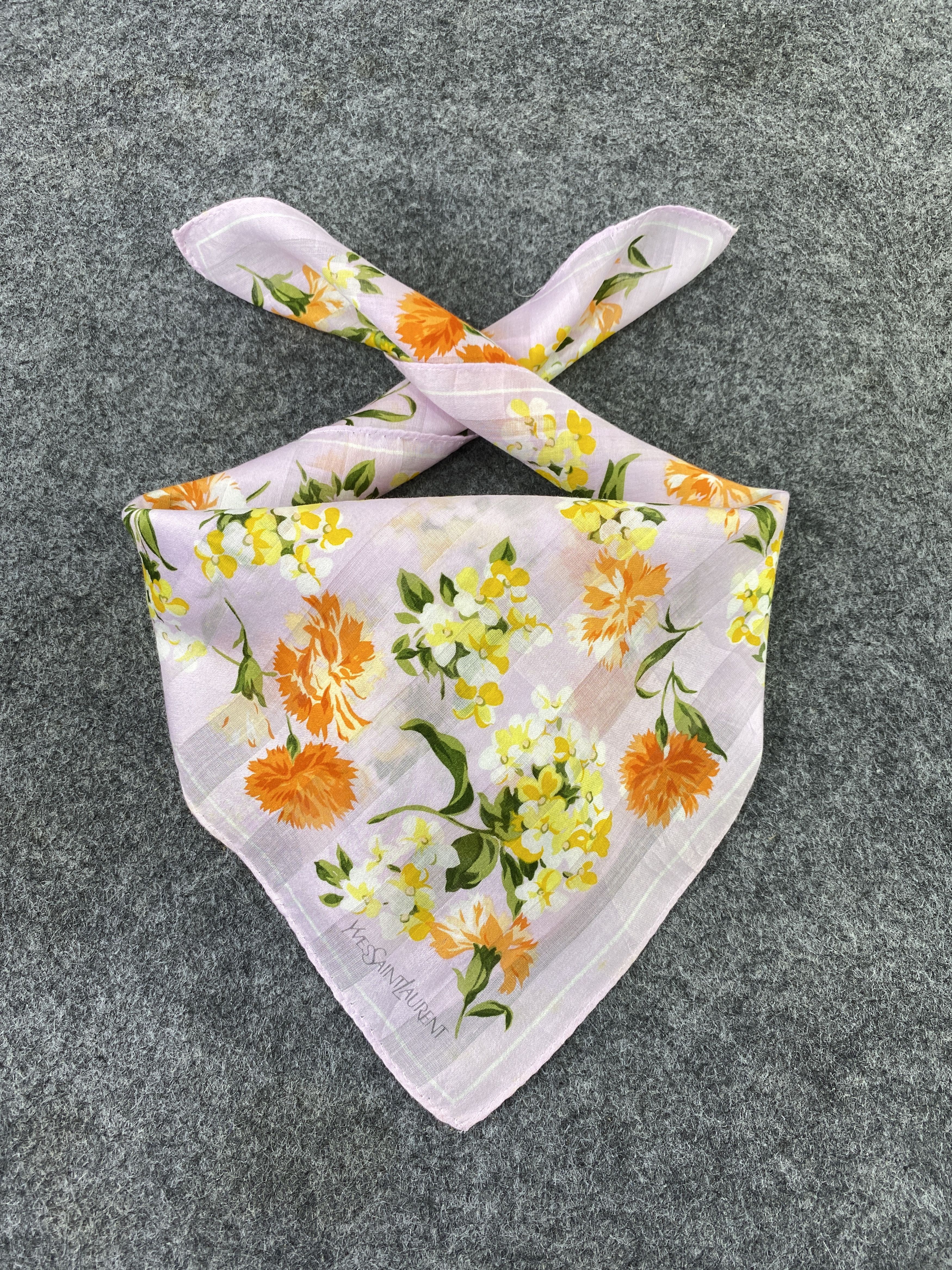 Vintage × Yves Saint Laurent Yves Saint Laurent Handkerchief / Bandana / Neckerchief-B131 Size ONE SIZE - 2 Thumbnail