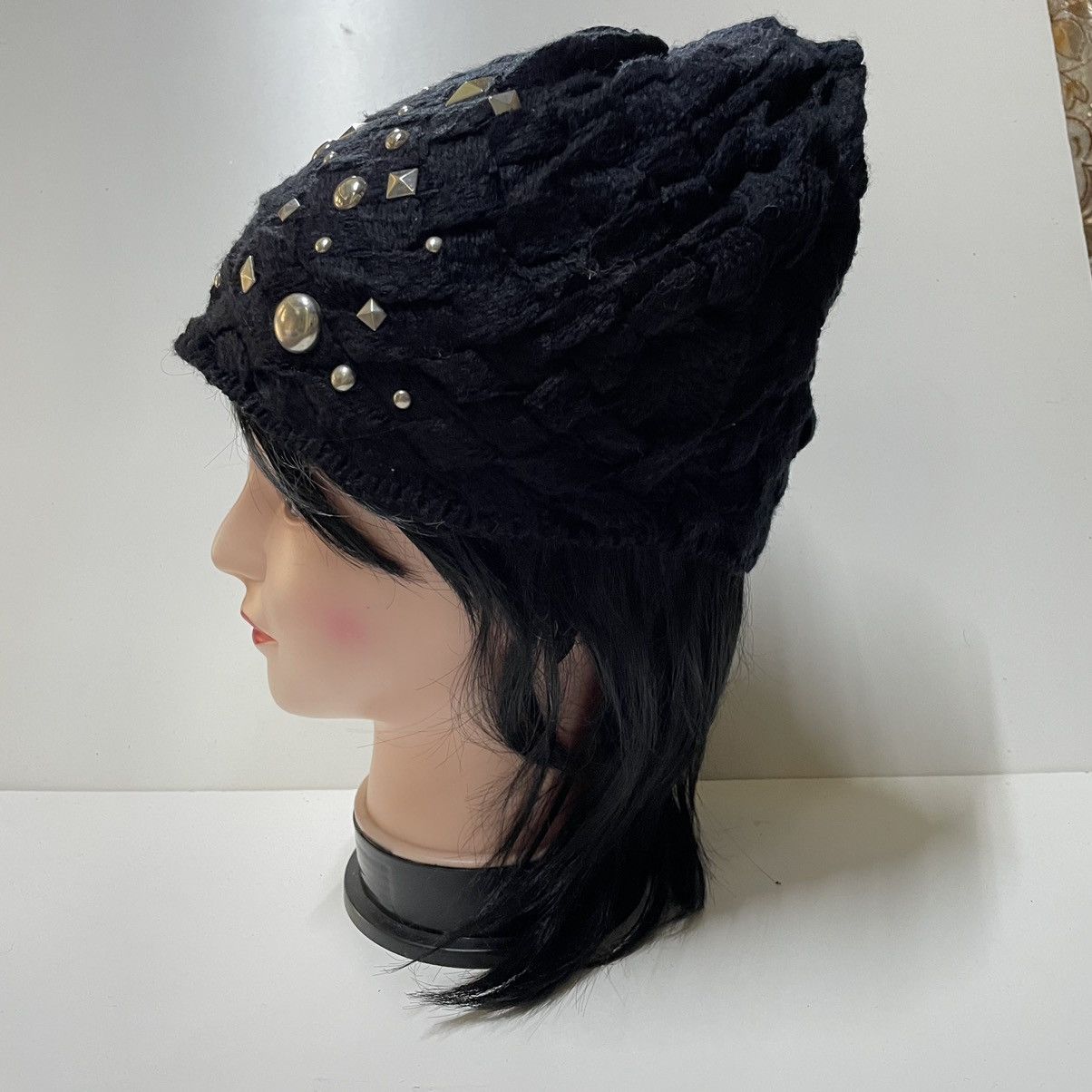 If Six Was Nine × Japanese Brand × Seditionaries 💥- JapaneseBrand Studed Spike Knitted Beanie Kmrii Style Size ONE SIZE - 3 Thumbnail
