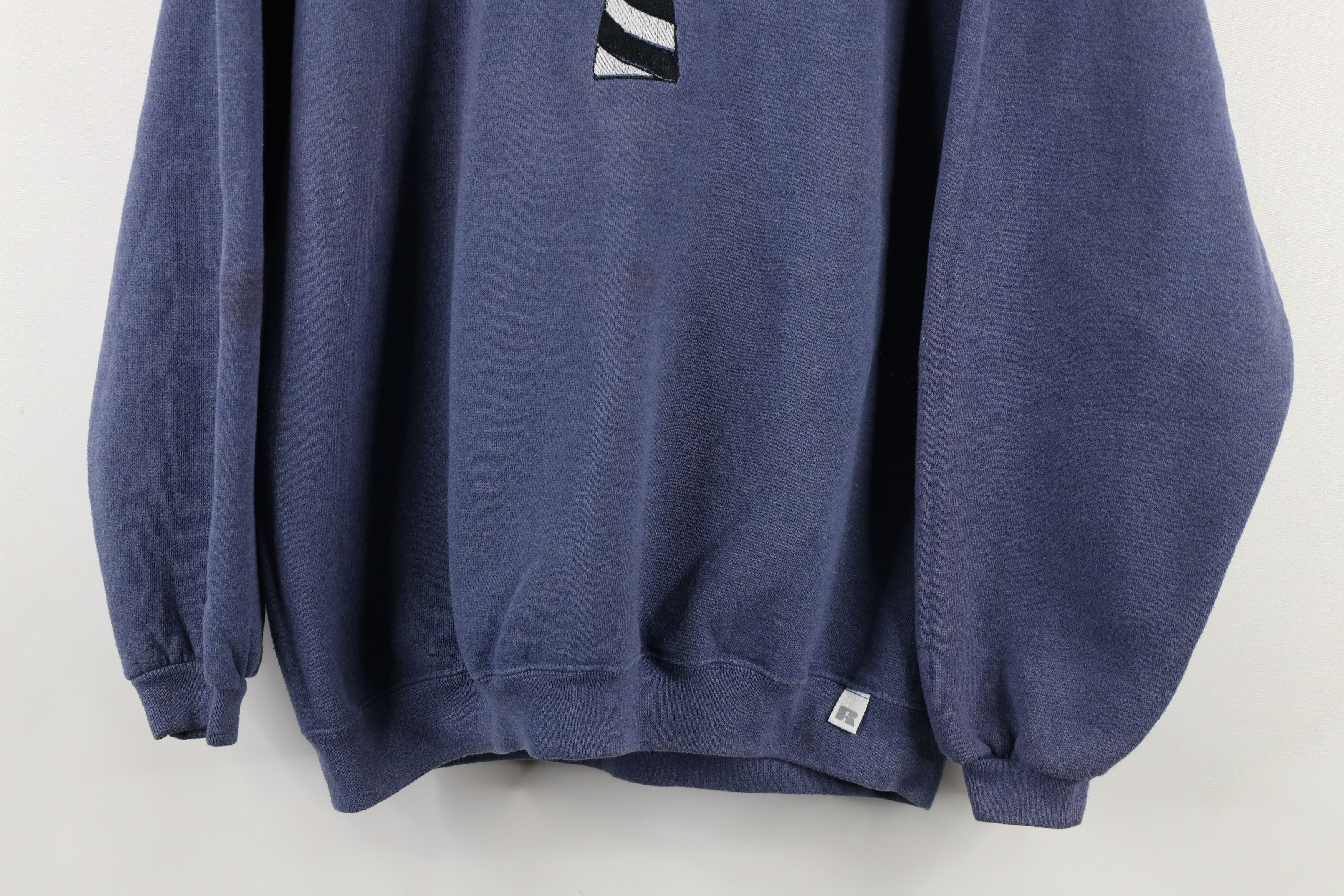 Russell Athletic × Vintage Vintage 90s Russell Athletic Lighthouse Sweatshirt Blue USA Size L / US 10 / IT 46 - 3 Thumbnail