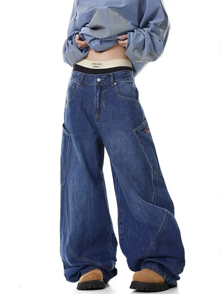 Japanese Brand × Jean Blue Baggy Denim Jeans Vintage Style Size US 26 / EU 42 - 3 Thumbnail