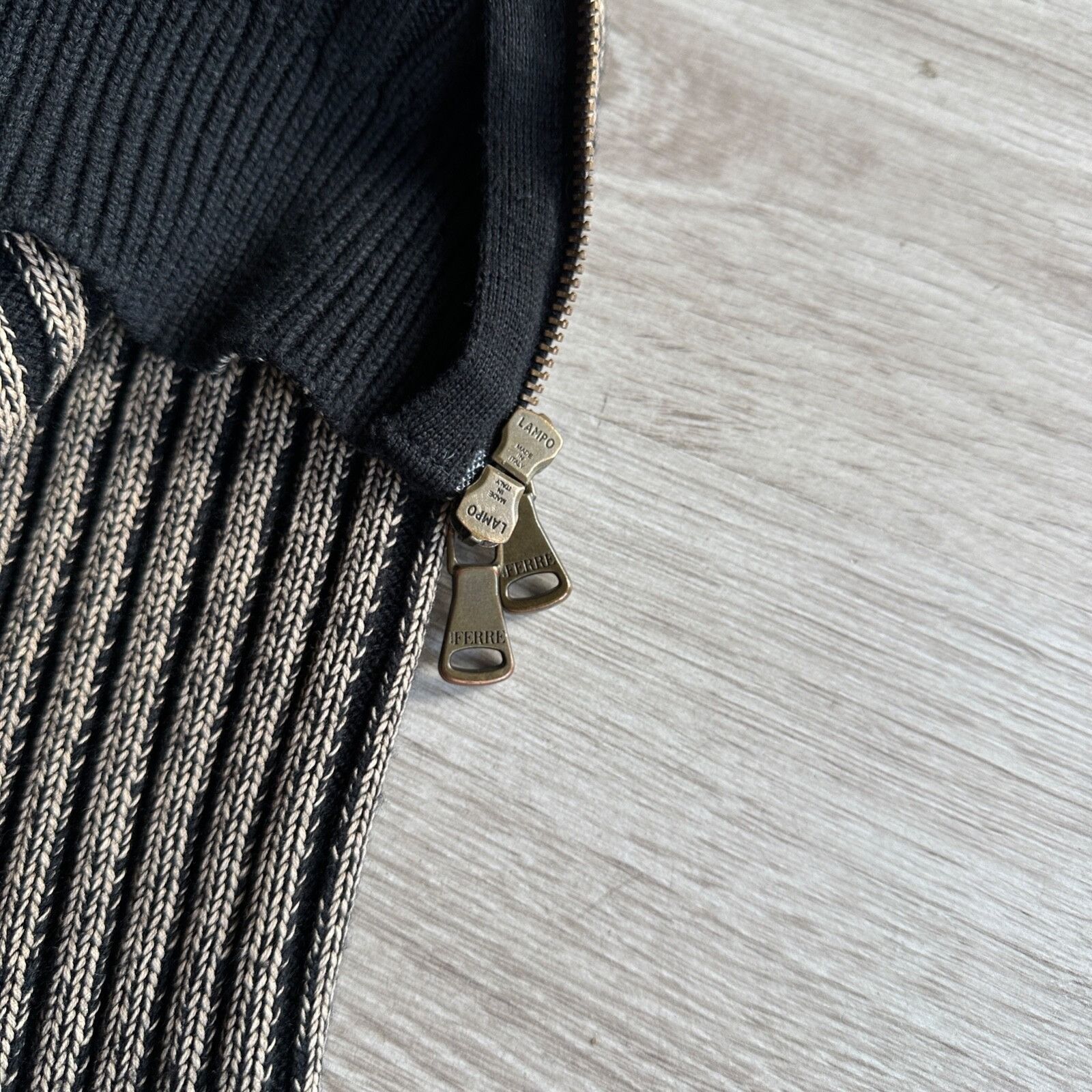 GF Ferre Ferre Jeans Vintage Y2K Ribbed Knitted Sweater 9262AC Size US XL / EU 56 / 4 - 4 Thumbnail