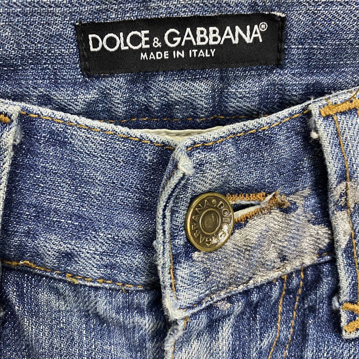 Dolce & Gabbana Dolce & Gabbana paint distressed denim Size US 31 - 22 Thumbnail