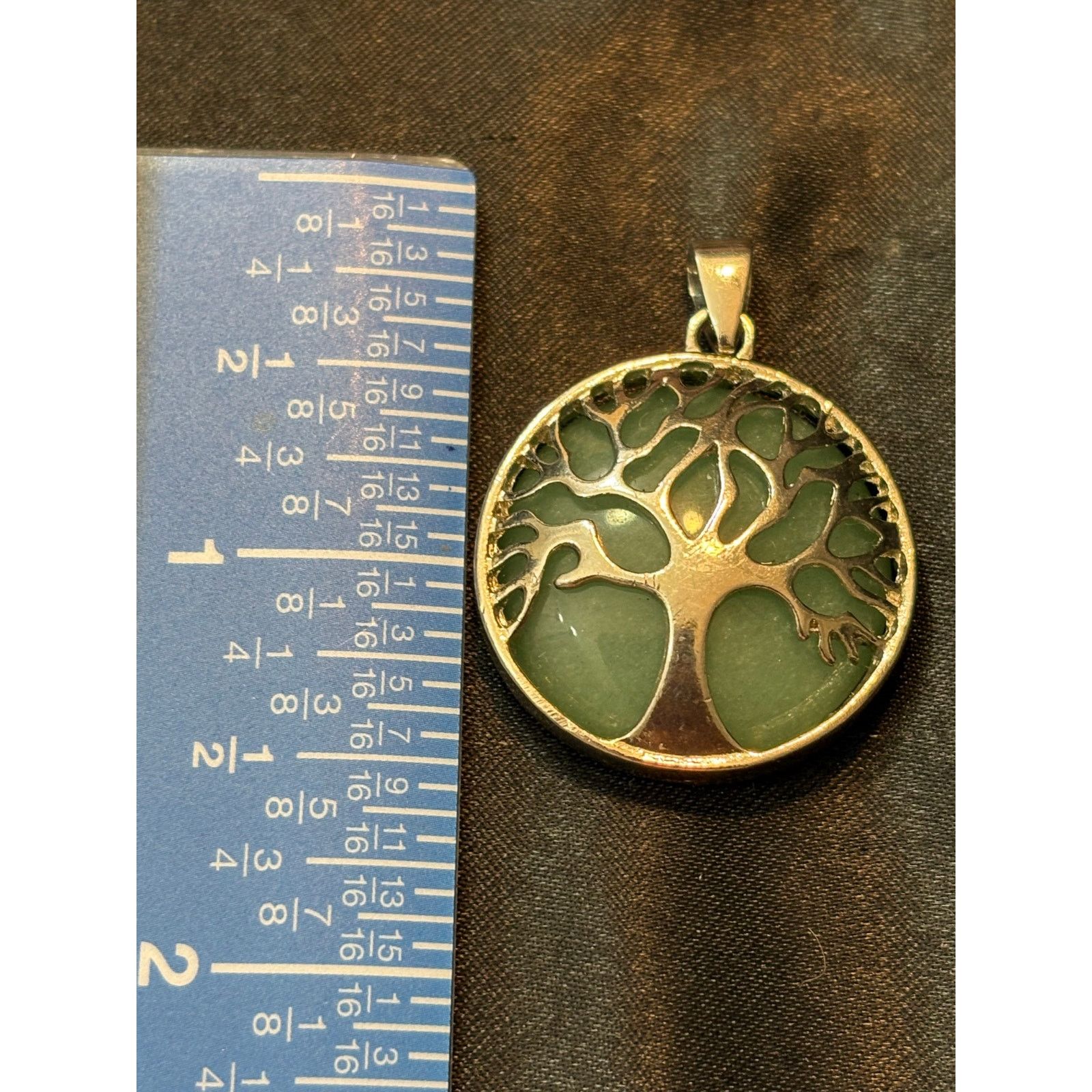 Other Vintage Tree of Life Green Stone Pendant / Pendant Only Size ONE SIZE - 2 Thumbnail
