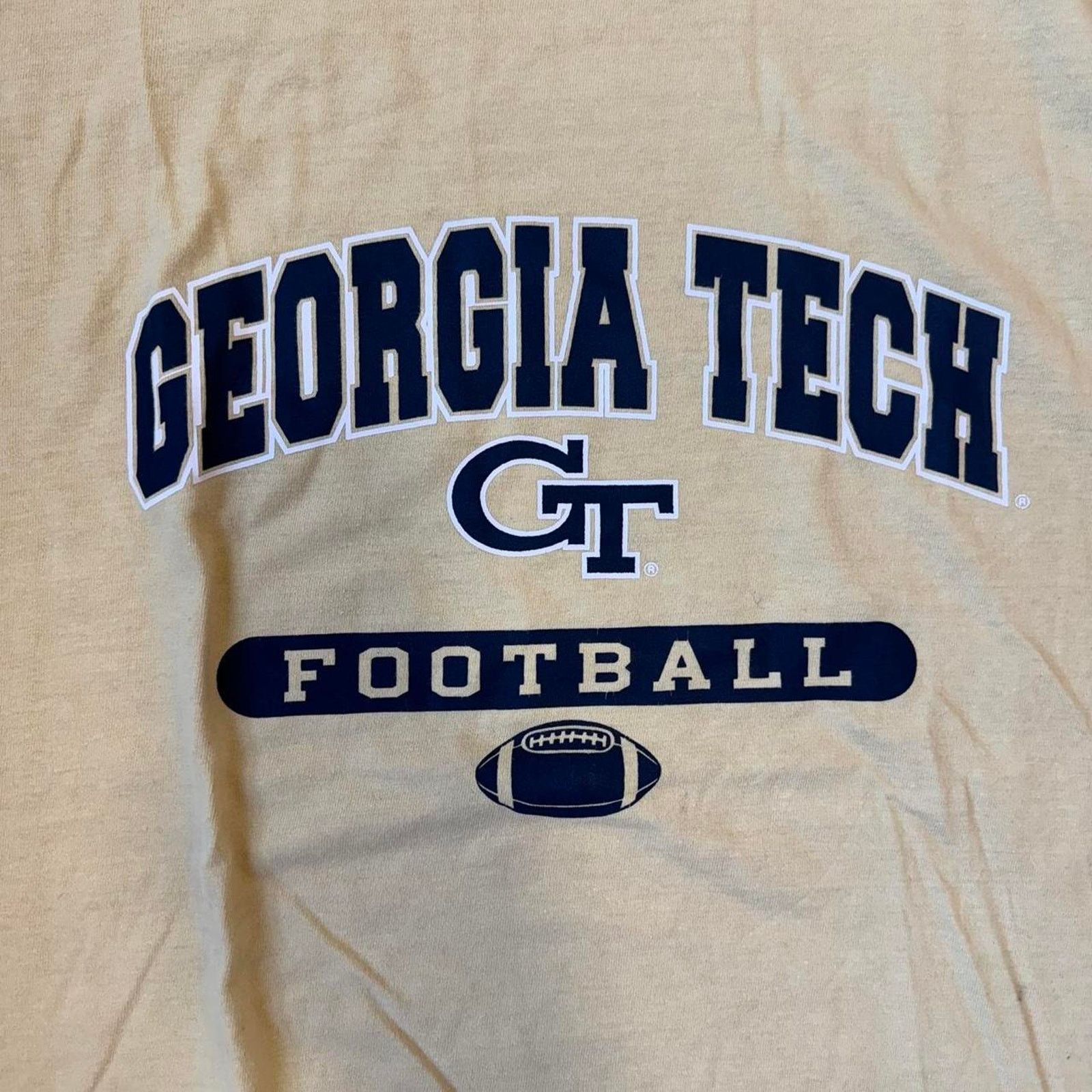 Russell Athletic Russell Athletic Georgia Tech yellow blue football TShirt Size US XL / EU 56 / 4 - 2 Thumbnail