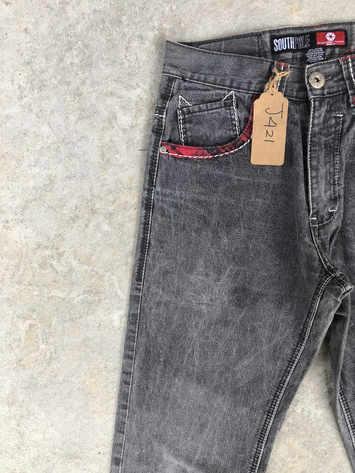 Southpole Vintage Southpole Baggy Jeans Embroidered Logo Distressed Size US 29 - 4 Thumbnail