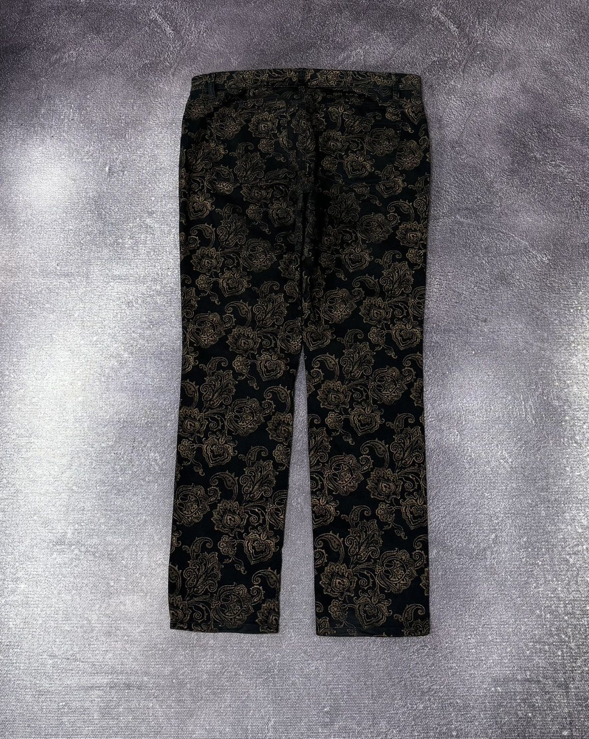 Lauren Ralph Lauren Lauren Ralph Lauren Women’s Gold Floral Black Pants Jeans Size 36" / US 14 / IT 50 - 2 Thumbnail