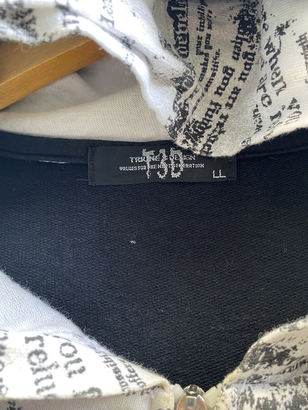 Hysteric Glamour × If Six Was Nine × Le Grande Bleu (L.G.B.) Japanese Triune Seditionaries Poem Double Layer Zip Hoodie Size US L / EU 52-54 / 3 - 5 Thumbnail