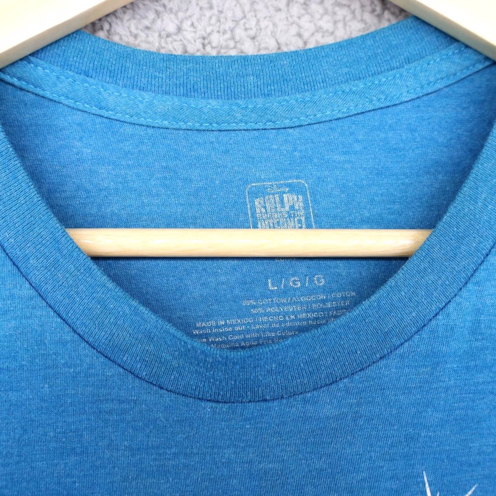 Disney Disney Ralph Breaks the Internet Let It Go T-Shirt Mens Large Blue Crew Neck Short Sleeve Cotton Graphic Print Regular Size US L / EU 52-54 / 3 - 3 Thumbnail