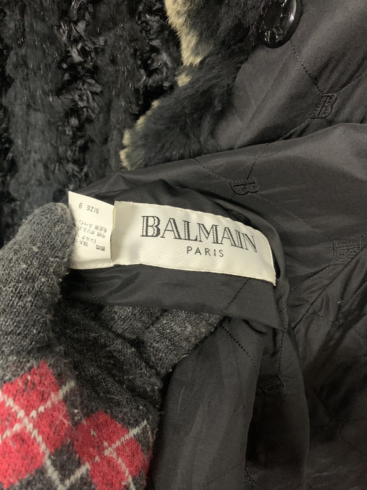 Balmain Vintage 90's Balmain Paris Riversible Faux Fur Jacket Size US L / EU 52-54 / 3 - 10 Thumbnail