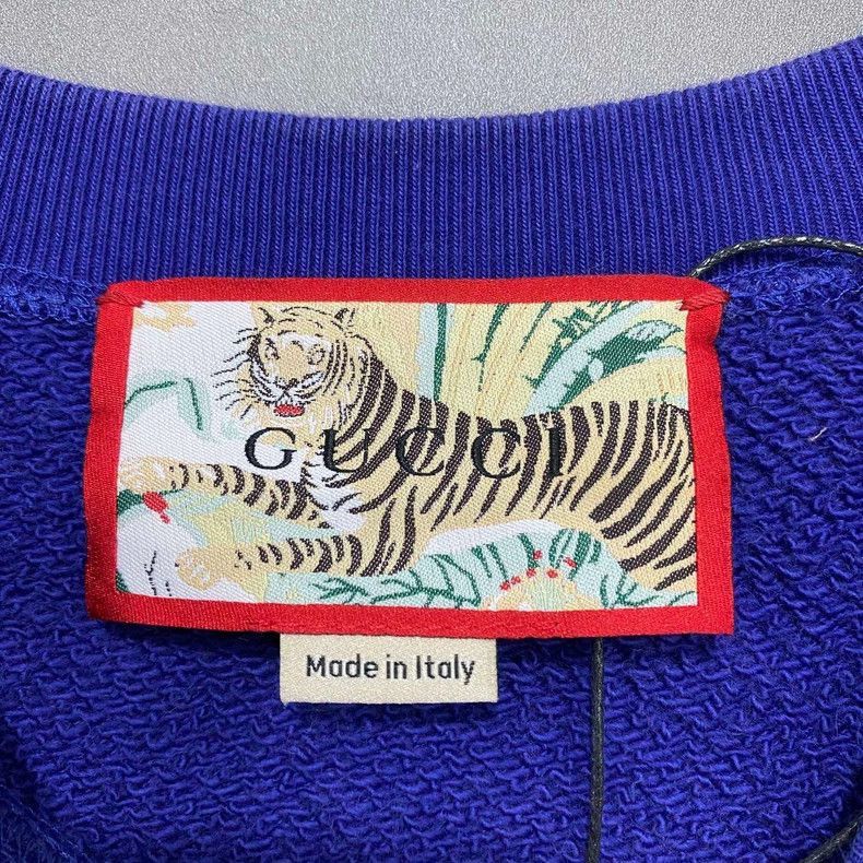 Gucci Blue Tiger Print Sweatshirt by Gucci-2505 Size S / US 4 / IT 40 - 4 Thumbnail
