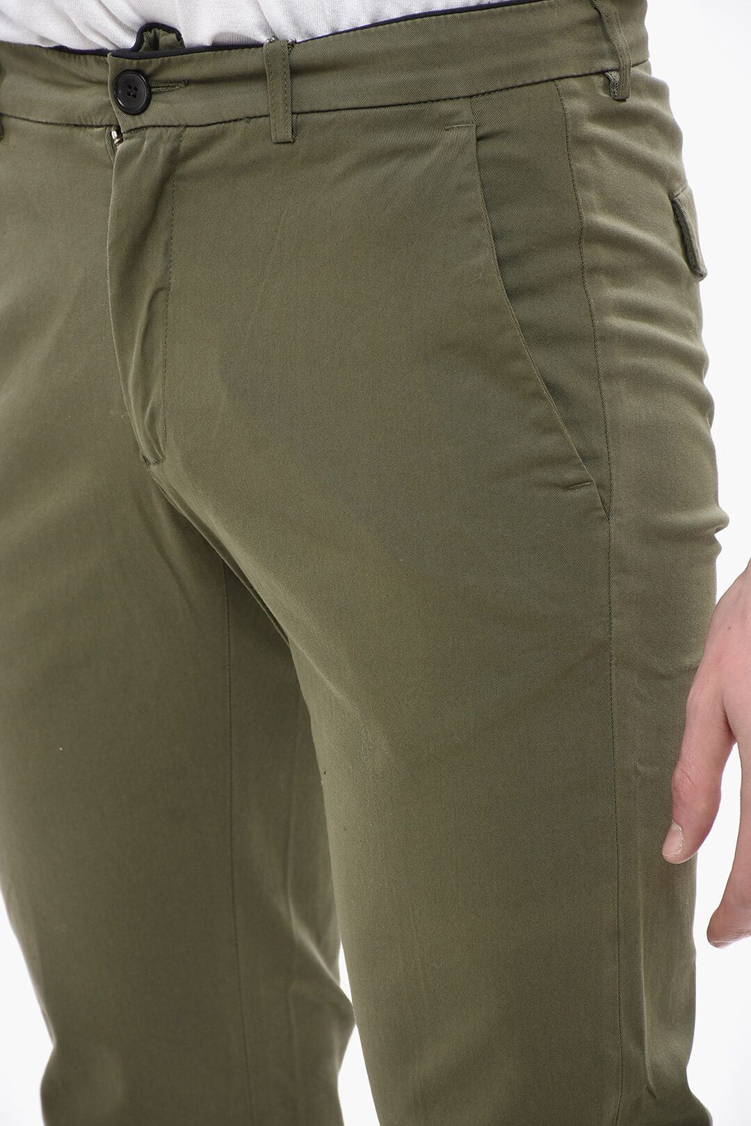 DEPARTMENT5 og1mm0326 Cotton Gabardine Chino Pant in Green Size US 31 - 3 Thumbnail